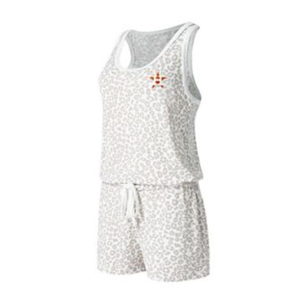 Houston Astros Leopard Print Romper by Concept Sport Sleepwear Women’s XL NWT